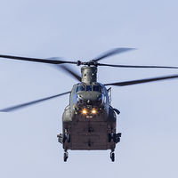 Buy canvas prints of Face on with the RAF Chinook by Jason Wells