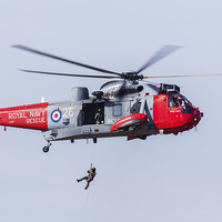 Buy canvas prints of Sea King Mk.41 performing a demo by Jason Wells