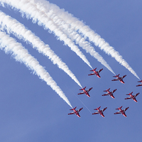 Buy canvas prints of Red Arrows looping by Jason Wells