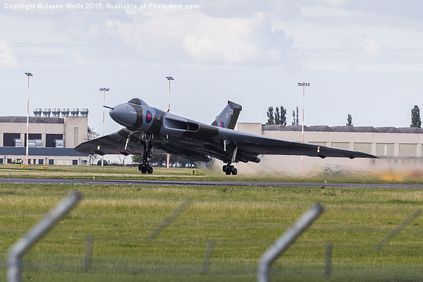XH558 taking off from Doncaster airport Picture Board by Jason Wells