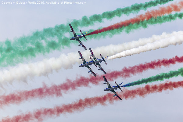  Section of the Frecce Tricolori pass at RIAT2014 Picture Board by Jason Wells