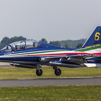 Buy canvas prints of  Frecce Tricolori number 6 taking off by Jason Wells