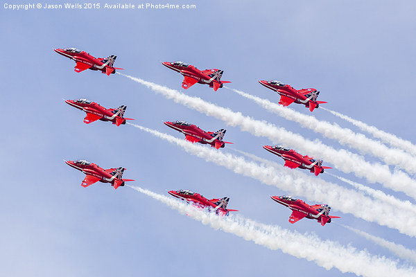 Red Arrows diamond nine at RIAT Picture Board by Jason Wells