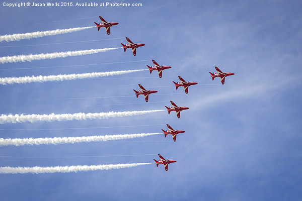 Wing tip vortices behind the Red Arrows Picture Board by Jason Wells