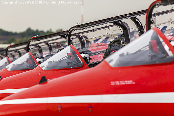 Close-up of the Red Arrows canopies open Picture Board by Jason Wells