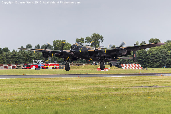 Avro Lancaster landing at RAF Fairford Picture Board by Jason Wells