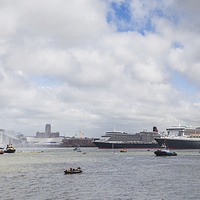 Buy canvas prints of Three Queens celebration on the Mersey by Jason Wells