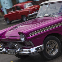 Buy canvas prints of American classical car on the streets of Havana by Jason Wells