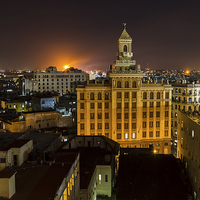 Buy canvas prints of Barcardi Building at night by Jason Wells