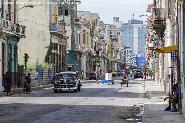 Busy street in Centro Havana Picture Board by Jason Wells