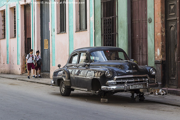 School boys on lunch in Havana Picture Board by Jason Wells