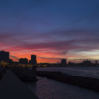 Buy canvas prints of Dusk on the Malecon by Jason Wells