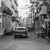 Buy canvas prints of Centro Havana in monochrome by Jason Wells