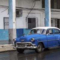 Buy canvas prints of Blue frame in Havana by Jason Wells