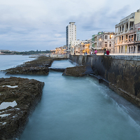 Buy canvas prints of Motion blur of the Malecon by Jason Wells