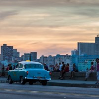 Buy canvas prints of Panorama of the Malecon at dusk by Jason Wells