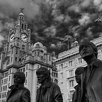 Buy canvas prints of Fab four in monochrome by Jason Wells