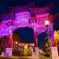 Buy canvas prints of Chinese Archway lit up by Jason Wells