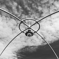 Buy canvas prints of Southport pier lighting (mono) by Jason Wells