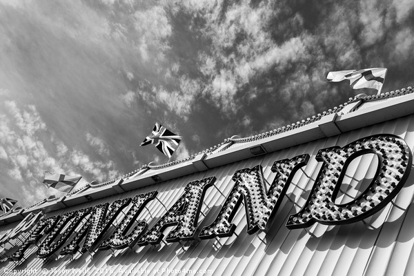 Funland (monochrome) Picture Board by Jason Wells