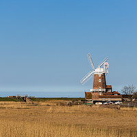 Buy canvas prints of Cley Windmill next to the Salt marshes by Jason Wells
