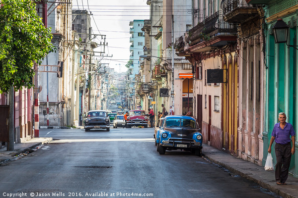 Colours & cars of Centro Havana Picture Board by Jason Wells