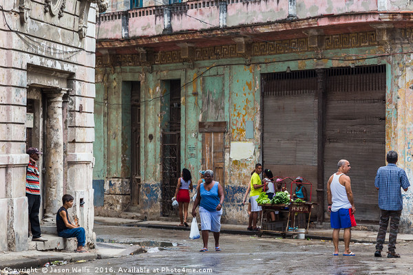 Trading on the road side in Centro Havana Picture Board by Jason Wells