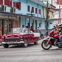 Buy canvas prints of Tourists travel through Havana by Jason Wells