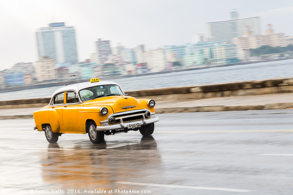 Yellow taxi Picture Board by Jason Wells