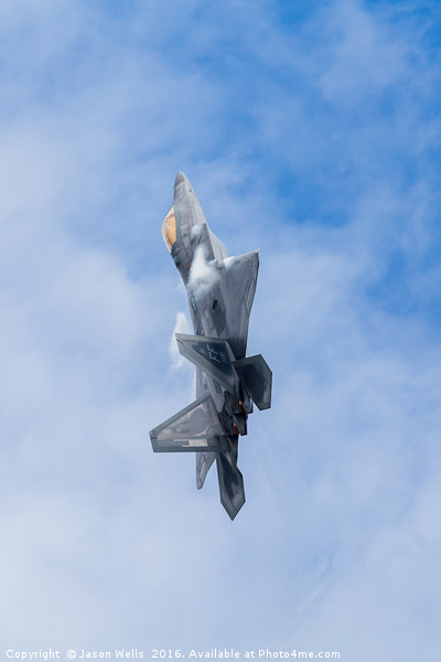 F-22A Raptor climbs into the sky Picture Board by Jason Wells