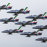 Buy canvas prints of Nine of the Frecce Tricolori display team in tight by Jason Wells