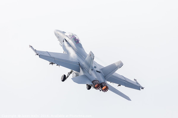 F/A-18 Super Hornet from the US Navy lifting into  Picture Board by Jason Wells