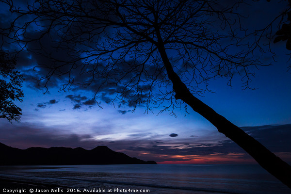 Twilight over Playa Matapalo Picture Board by Jason Wells