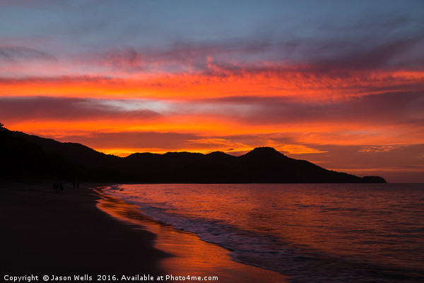 Sunset over Guanacaste Coast Picture Board by Jason Wells