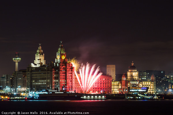Fireworks at Pier Head Picture Board by Jason Wells