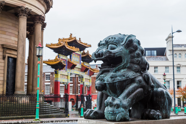 Lion Statue in Liverpool's Chinatown Picture Board by Jason Wells