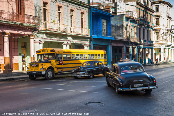 Old vehicles in Centro Havana Picture Board by Jason Wells