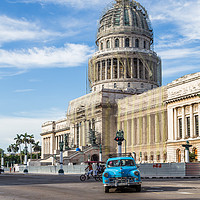 Buy canvas prints of Traffic in front of National Capitol Building by Jason Wells