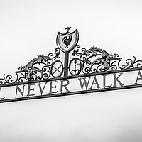 Buy canvas prints of Shankly Gates (monochrome) by Jason Wells