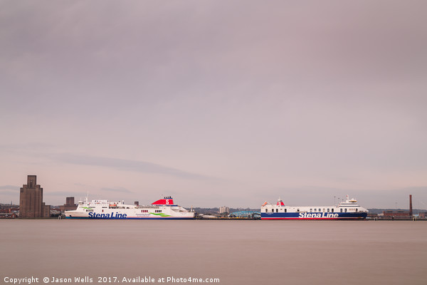 Stenaline boats back to back Picture Board by Jason Wells