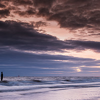 Buy canvas prints of Fading light on Crosby beach by Jason Wells