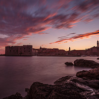 Buy canvas prints of Dusk turns to twilight over Dubrovnik by Jason Wells