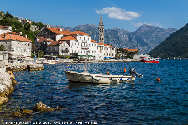 Perast in the Bay of Kotor Picture Board by Jason Wells