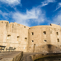 Buy canvas prints of Blue skies over St John's Fortress by Jason Wells