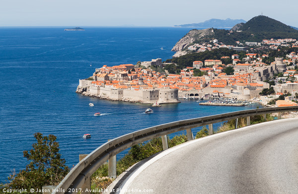 Winding coastal road to Dubrovnik Picture Board by Jason Wells