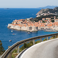 Buy canvas prints of Winding coastal road to Dubrovnik by Jason Wells