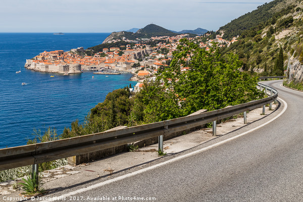 Meandering coastal road towards Dubrovnik Picture Board by Jason Wells