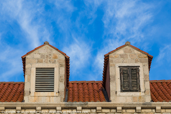 Looking upward at the Dubrovnik architecture Picture Board by Jason Wells