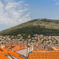 Buy canvas prints of Dubrovnik at the foot of Srd Hill by Jason Wells