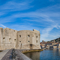 Buy canvas prints of Looking back on St Johns Fortress and the old harb by Jason Wells